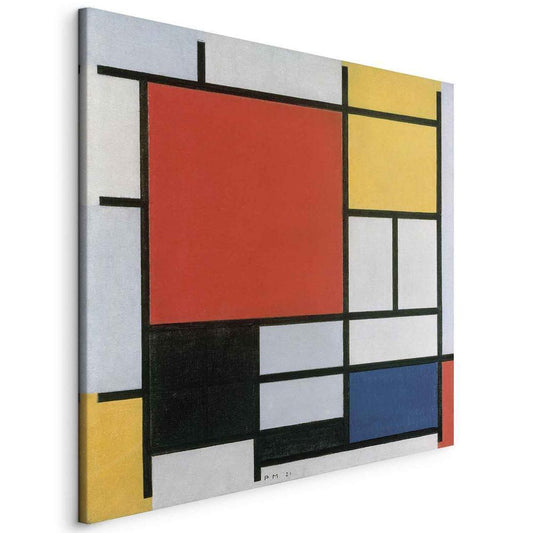 Canvas Print - Composition with red, yellow blue and black (Piet Mondrian)