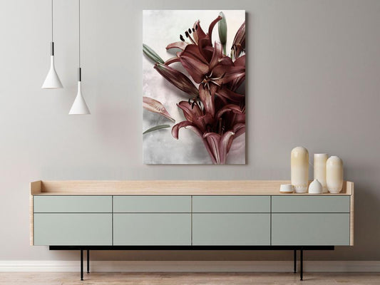 Canvas Print - Floral Form (1 Part) Vertical-ArtfulPrivacy-Wall Art Collection