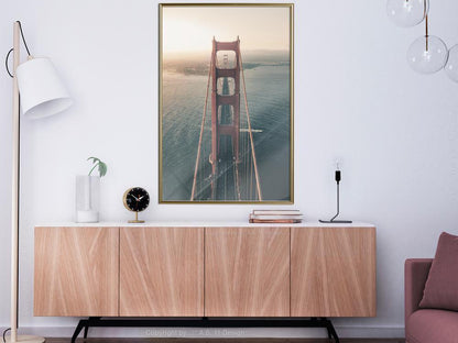 Photography Wall Frame - Bridge in San Francisco I-artwork for wall with acrylic glass protection