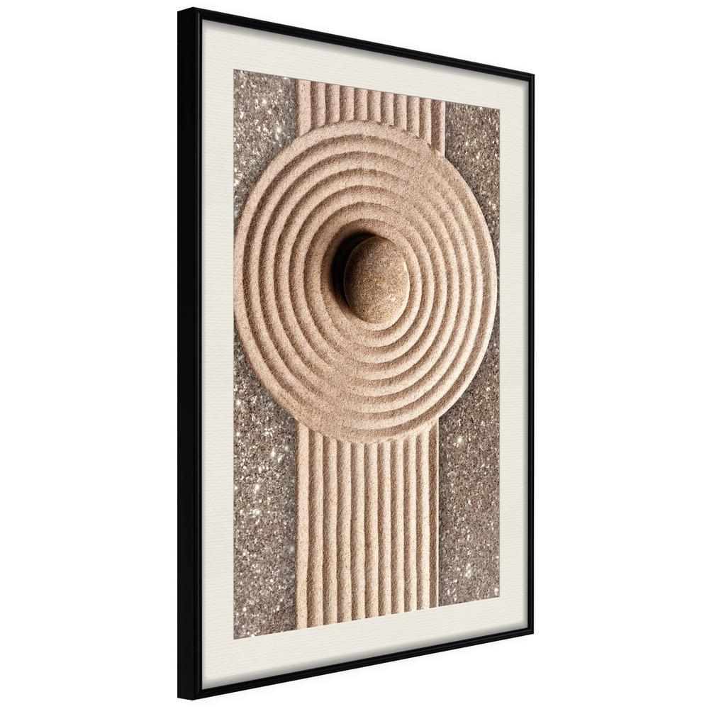 Abstract Poster Frame - Sandy Roundabout-artwork for wall with acrylic glass protection