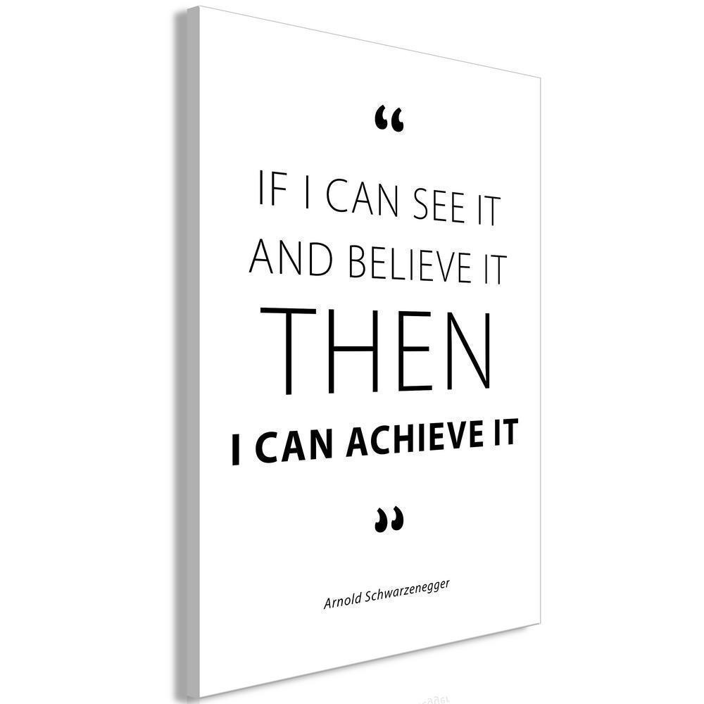 Canvas Print - Quote - Arnold Schwarzenegger (1 Part) Vertical-ArtfulPrivacy-Wall Art Collection