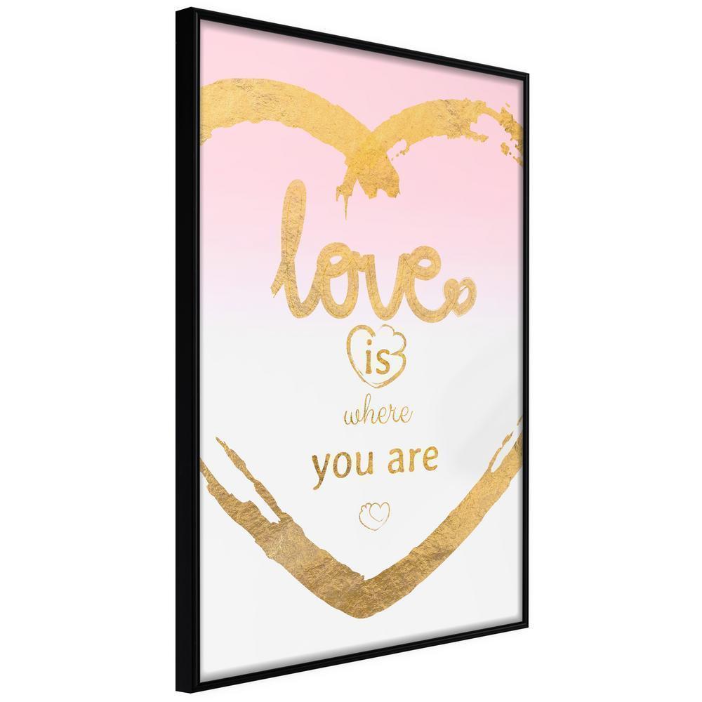 Typography Framed Art Print - Ubiquitous Love II-artwork for wall with acrylic glass protection