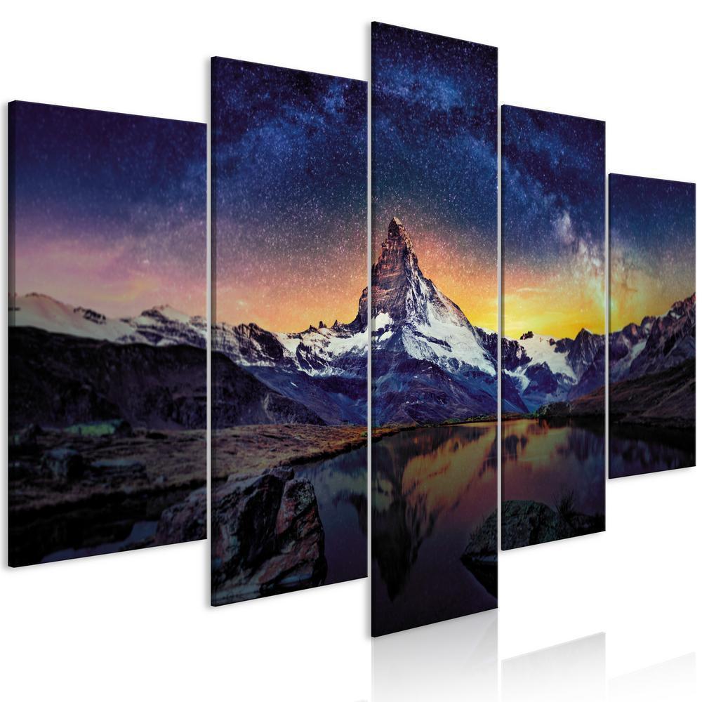 Canvas Print - Matterhorn (5 Parts) Wide-ArtfulPrivacy-Wall Art Collection