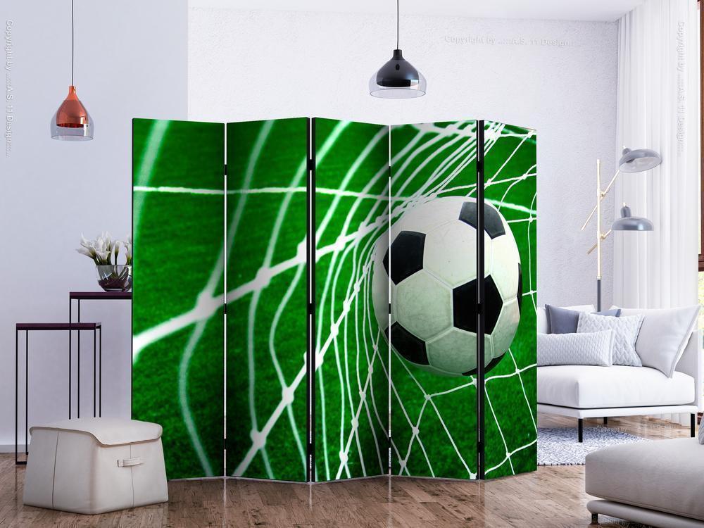 Decorative partition-Room Divider - Goal! II-Folding Screen Wall Panel by ArtfulPrivacy