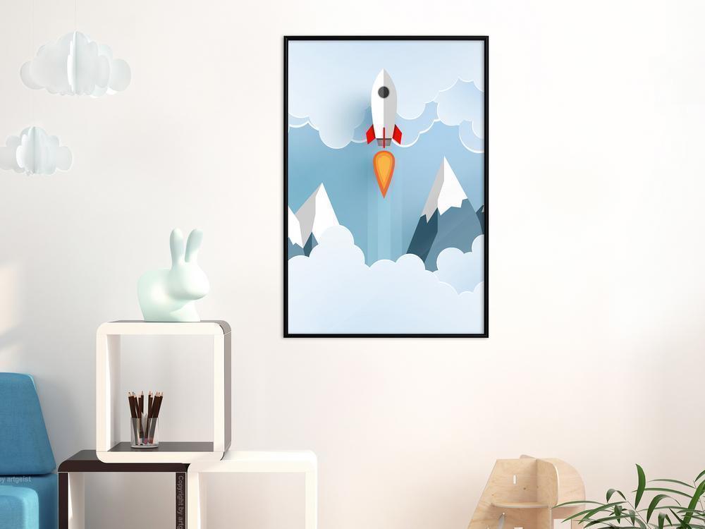 Nursery Room Wall Frame - Bye Bye Earth!-artwork for wall with acrylic glass protection