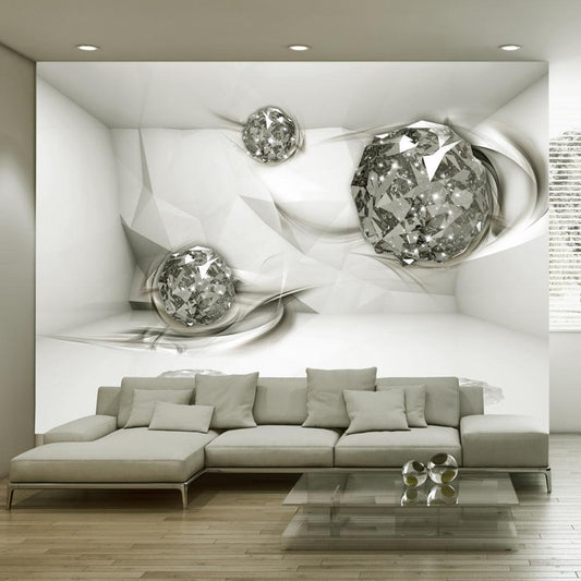 Wall Mural - White topazes-Wall Murals-ArtfulPrivacy