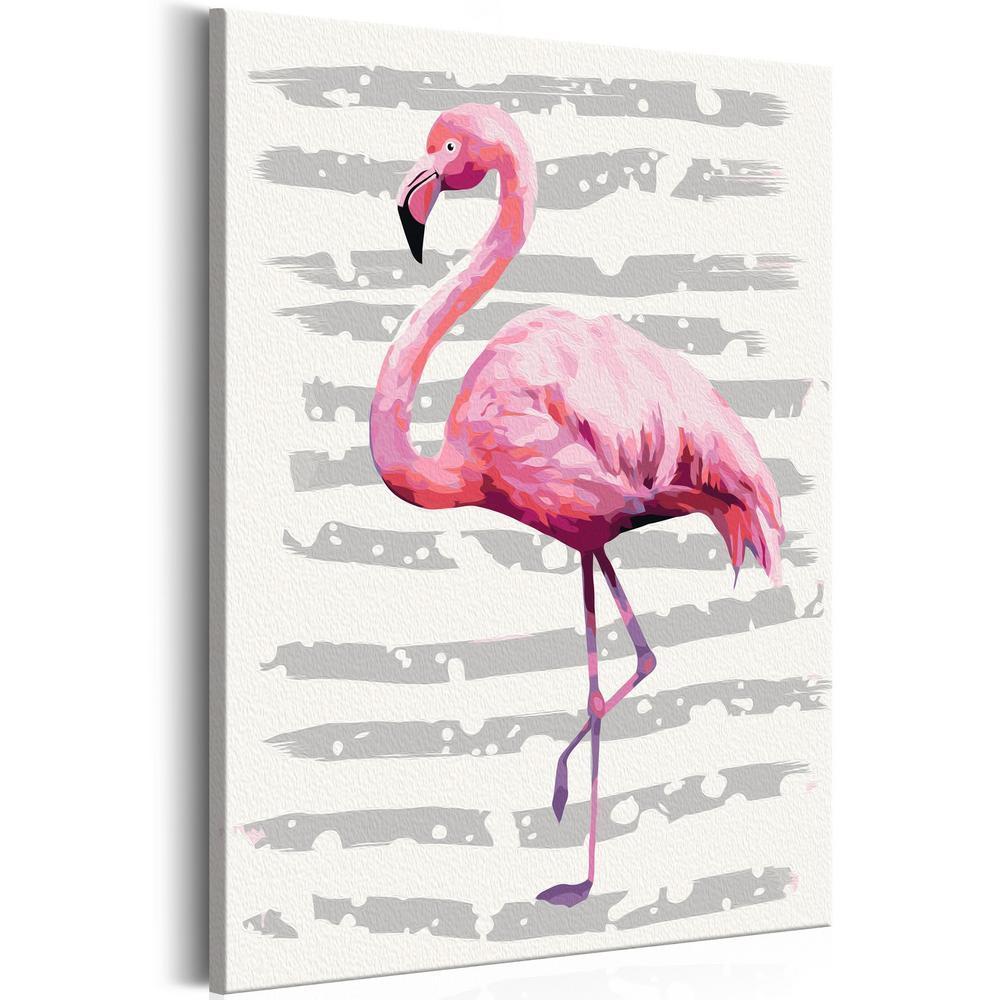 Start learning Painting - Paint By Numbers Kit - Beautiful Flamingo - new hobby