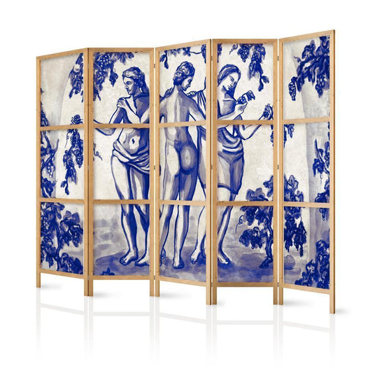 Japanese Room Divider - The Three Graces - Women Among Vineyards Inspired by Ancient Painting