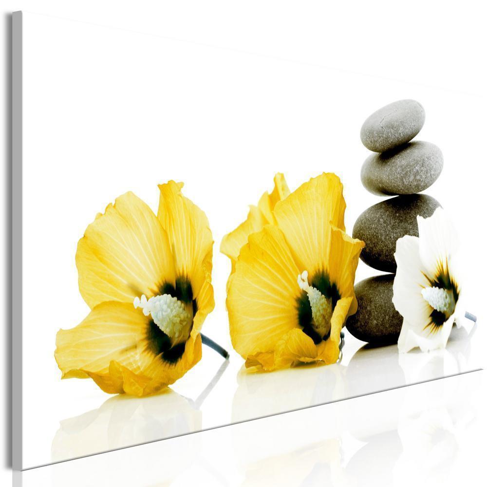 Canvas Print - Calm Mallow (1 Part) Narrow Yellow-ArtfulPrivacy-Wall Art Collection