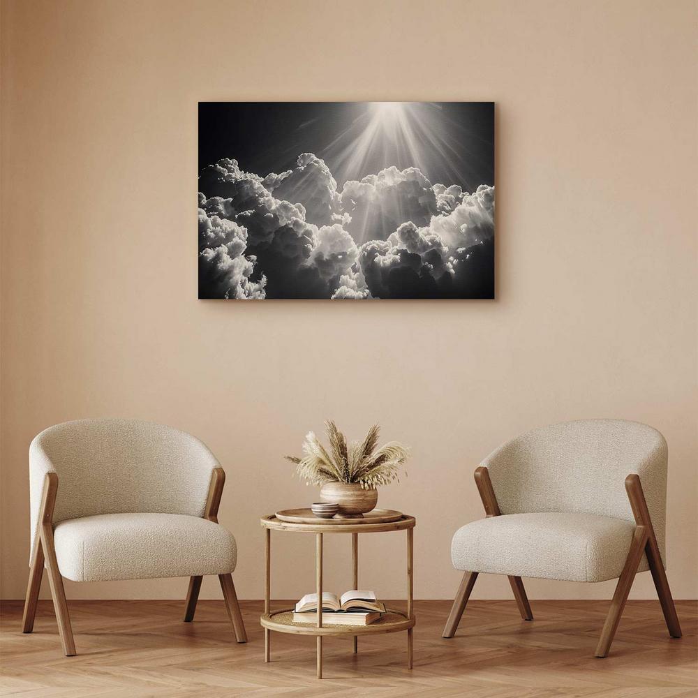 Canvas Print - Hope in the Clouds: Inspiring Rays of the Sun – Awaken Emotions