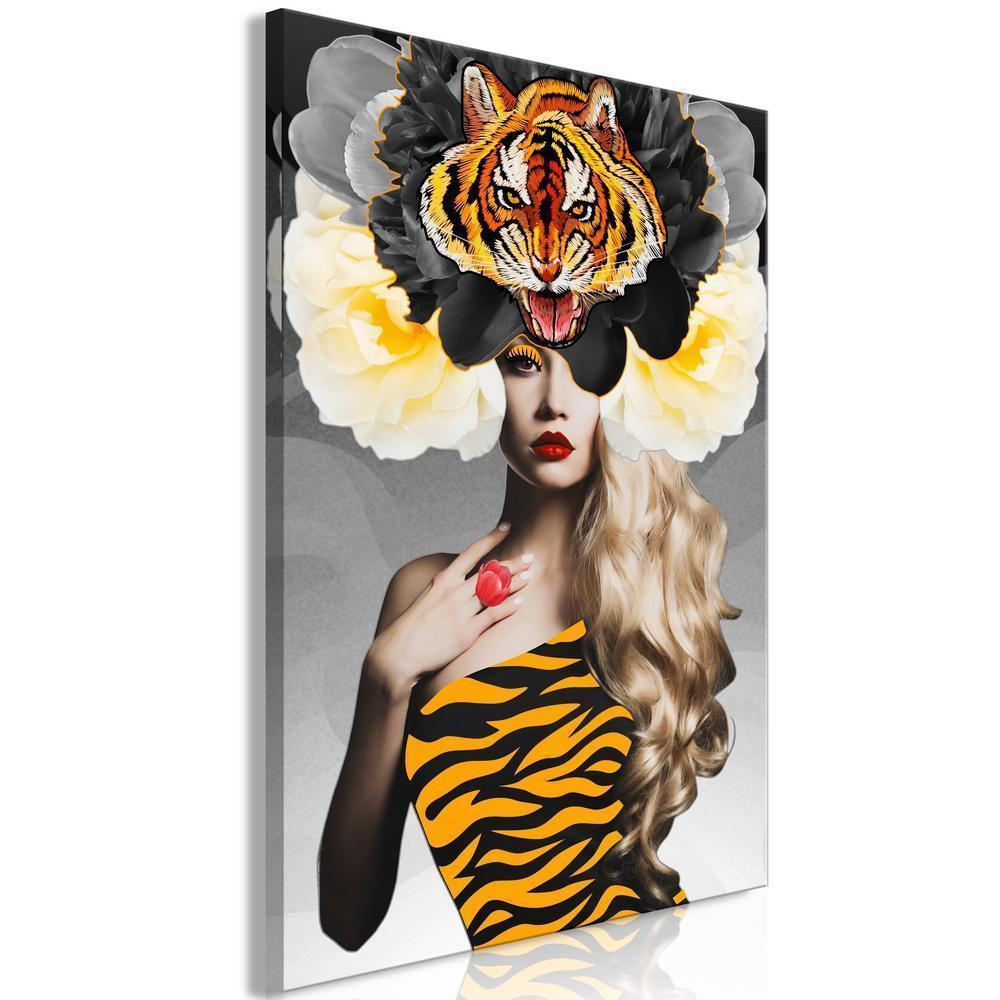 Canvas Print - Eye of the Tiger (1 Part) Vertical-ArtfulPrivacy-Wall Art Collection