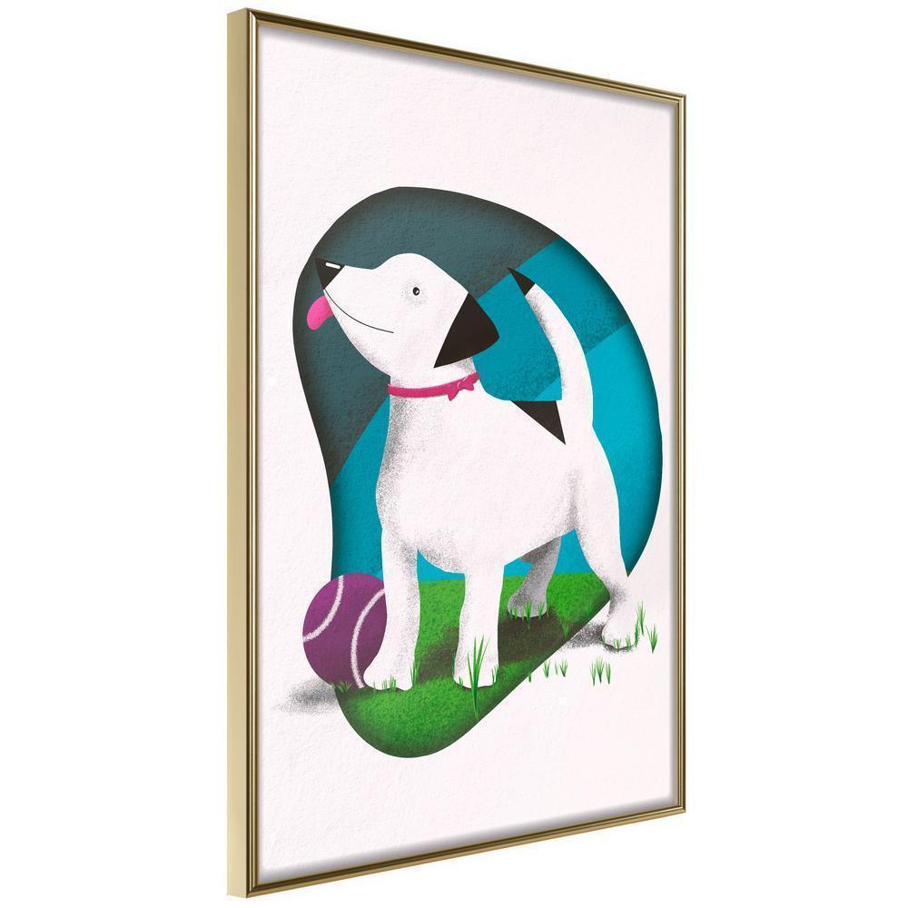 Nursery Room Wall Frame - Dog's Dream-artwork for wall with acrylic glass protection