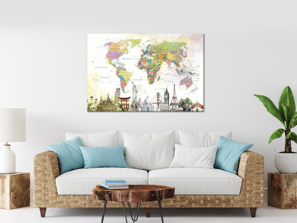 Canvas Print - Wonders of the World (1 Part) Wide-ArtfulPrivacy-Wall Art Collection