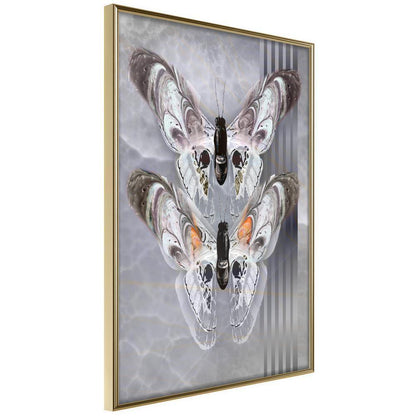 Frame Wall Art - Two Moths-artwork for wall with acrylic glass protection