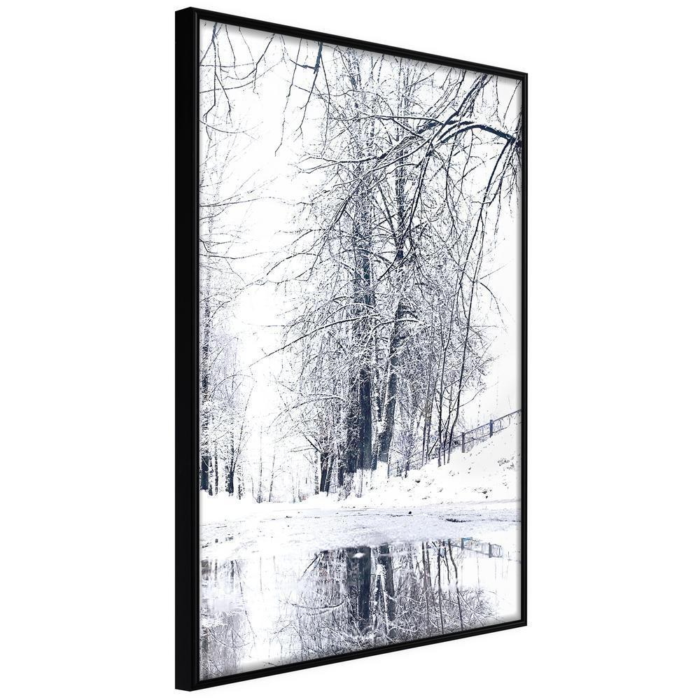 Winter Design Framed Artwork - Snowy Park-artwork for wall with acrylic glass protection