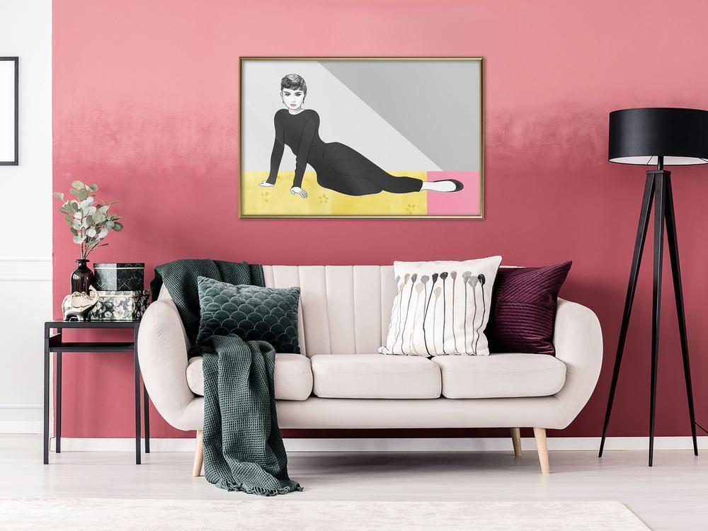 Wall Decor Portrait - Elegant Audrey-artwork for wall with acrylic glass protection