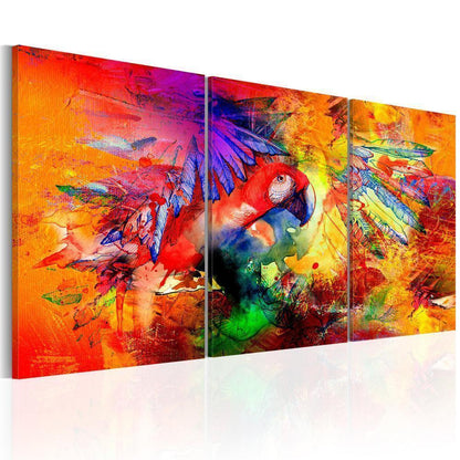 Canvas Print - Colourful Parrot-ArtfulPrivacy-Wall Art Collection