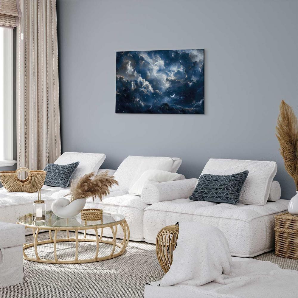 Canvas Print - Astronomical Wonders: Clouds and Stars in Harmonious Combination