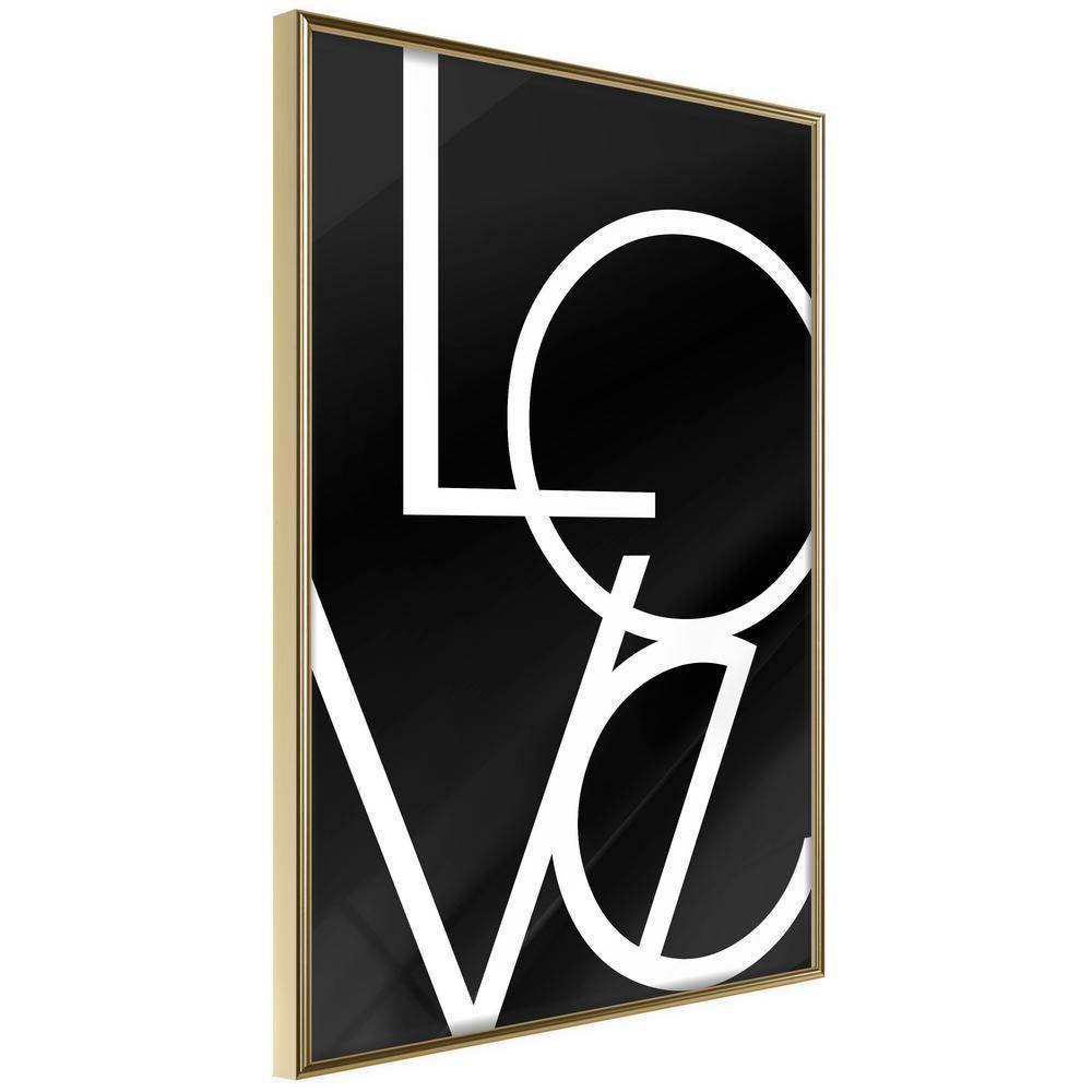 Typography Framed Art Print - Simply Love-artwork for wall with acrylic glass protection