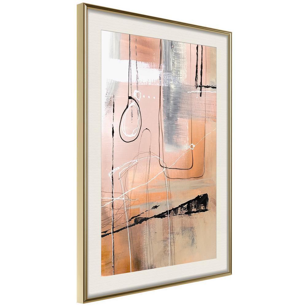 Abstract Poster Frame - Pastel Abstraction-artwork for wall with acrylic glass protection