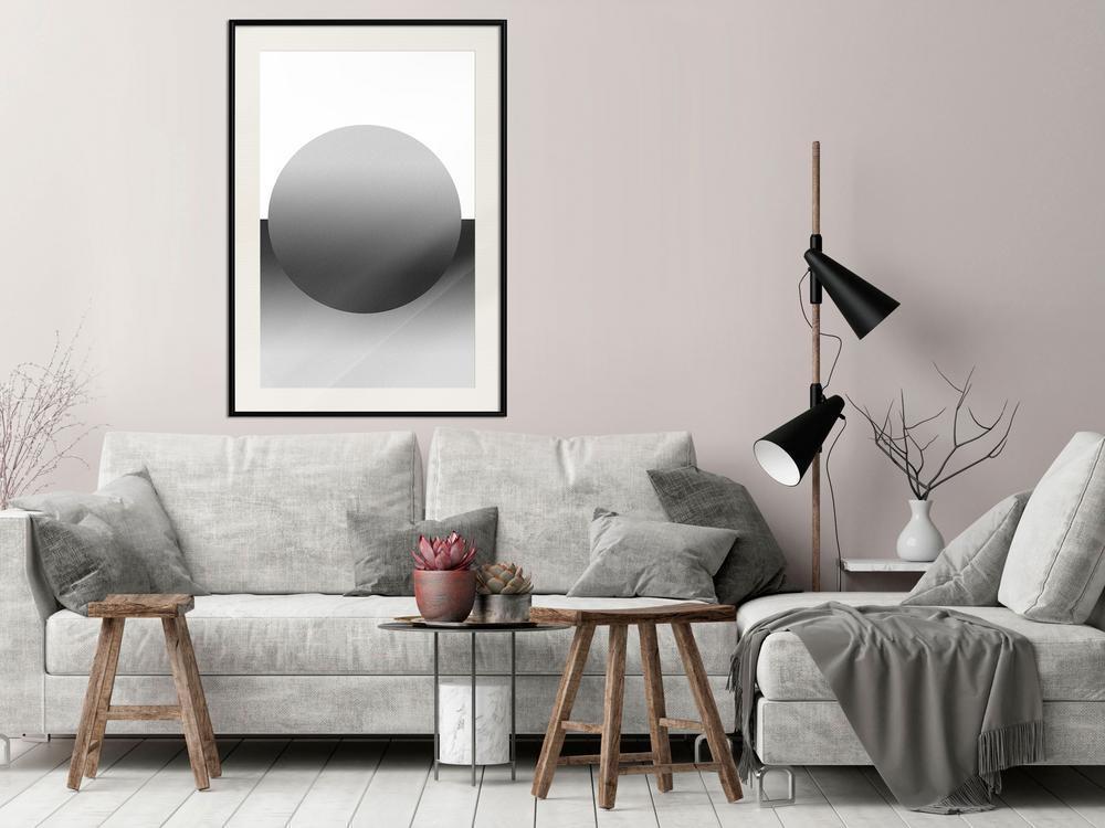 Abstract Poster Frame - Levitating Sphere-artwork for wall with acrylic glass protection