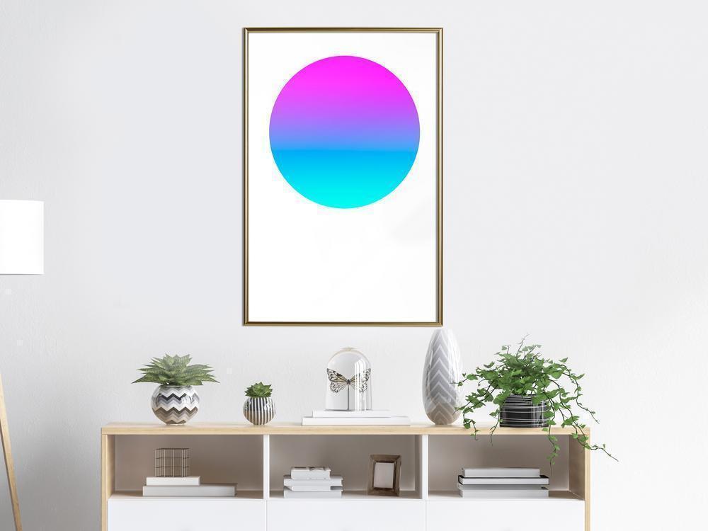 Abstract Poster Frame - Ultraviolet II-artwork for wall with acrylic glass protection