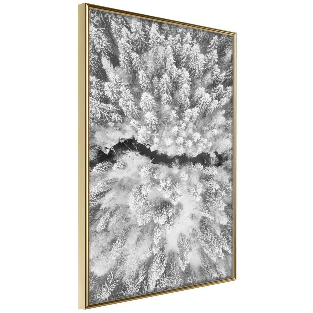 Winter Design Framed Artwork - Frost Land-artwork for wall with acrylic glass protection