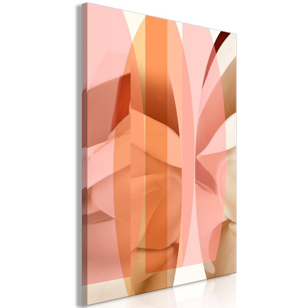 Canvas Print - Floral Kaleidoscope (1 Part) Vertical-ArtfulPrivacy-Wall Art Collection