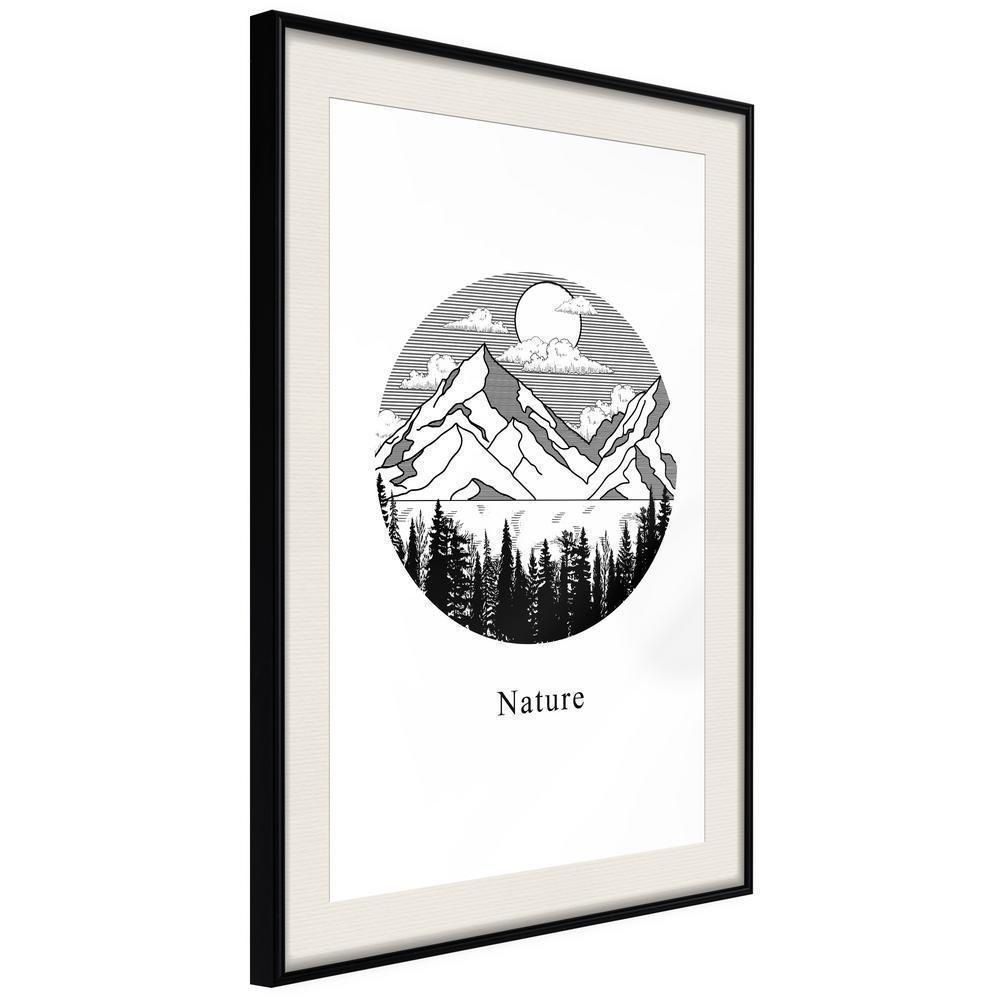 Black and white Wall Frame - Wonders of Nature-artwork for wall with acrylic glass protection