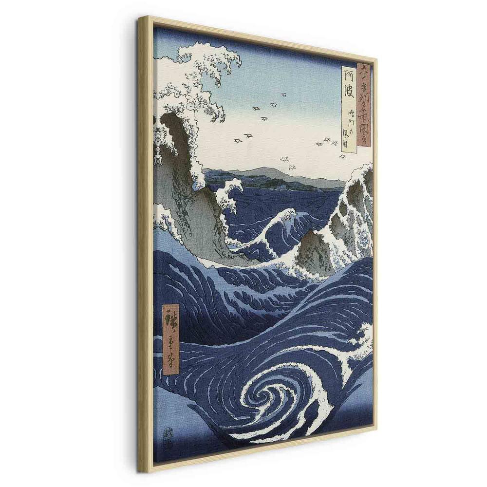 Canvas Print - View of the Naruto whirlpools at Awa from the series 'Rokuju-yoshu Meisho zue' (Utagawa Hiroshige)