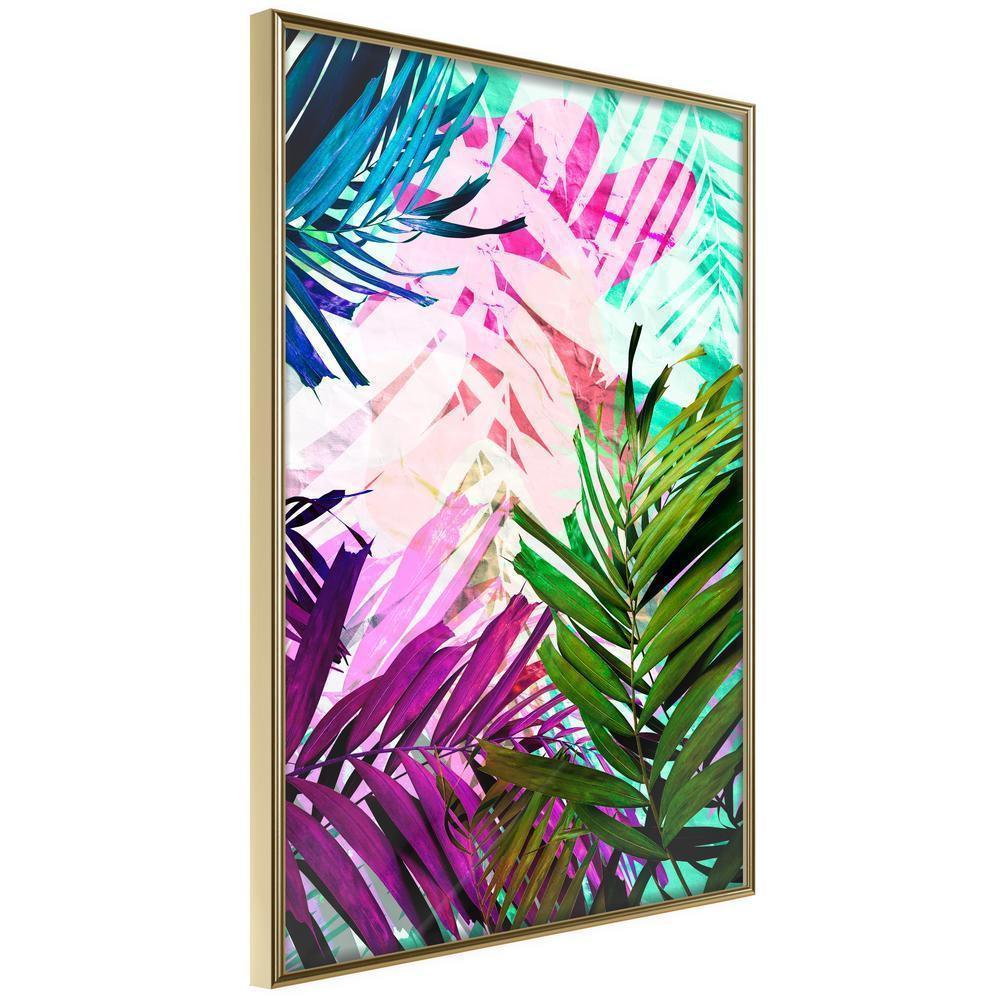 Botanical Wall Art - Vibrant Jungle-artwork for wall with acrylic glass protection