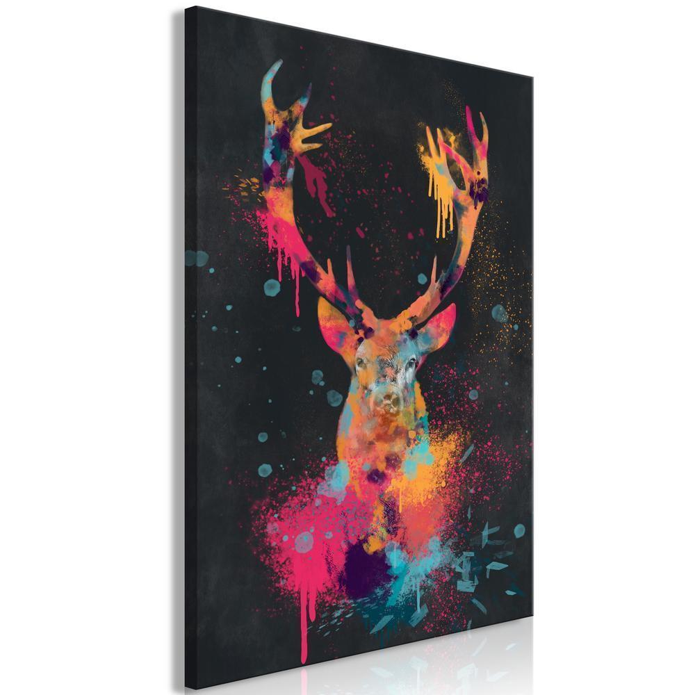 Canvas Print - Spectacular Deer (1 Part) Vertical-ArtfulPrivacy-Wall Art Collection