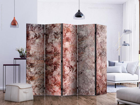 Decorative partition-Room Divider - Coral Bouquet II-Folding Screen Wall Panel by ArtfulPrivacy