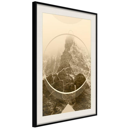 Abstract Poster Frame - Unconquered Peak-artwork for wall with acrylic glass protection