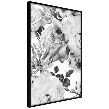 Botanical Wall Art - Black and White Nature-artwork for wall with acrylic glass protection