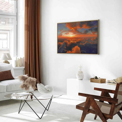 Canvas Print - When Dawn Tickles the Clouds: A Spectacle of Colors on the Morning Sky