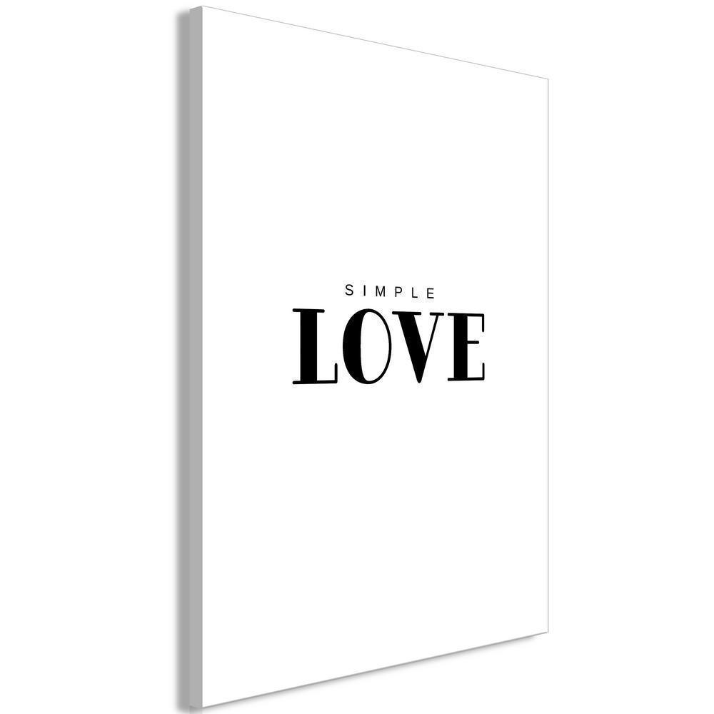 Canvas Print - Simple Love (1 Part) Vertical-ArtfulPrivacy-Wall Art Collection