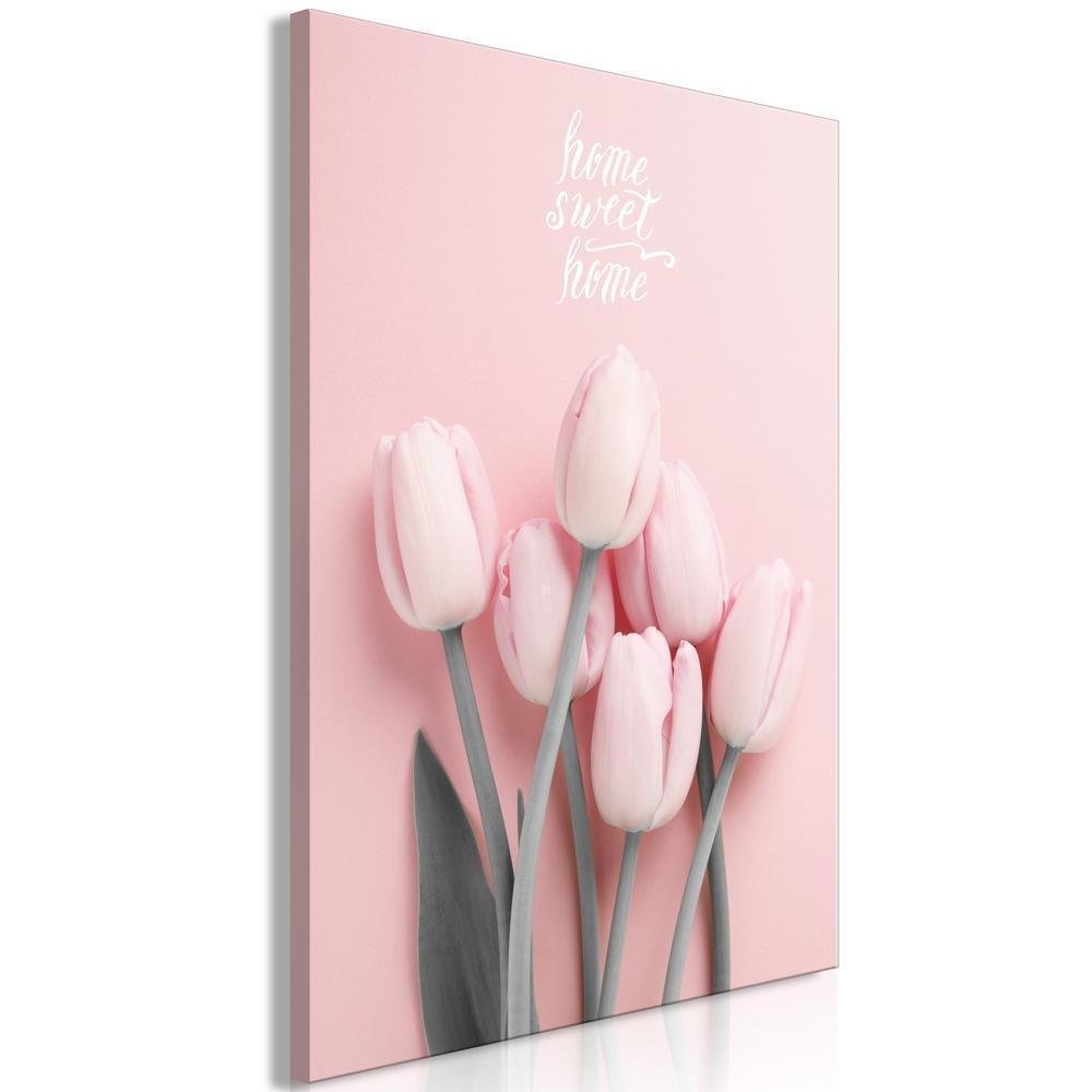 Canvas Print - Six Tulips (1 Part) Vertical-ArtfulPrivacy-Wall Art Collection