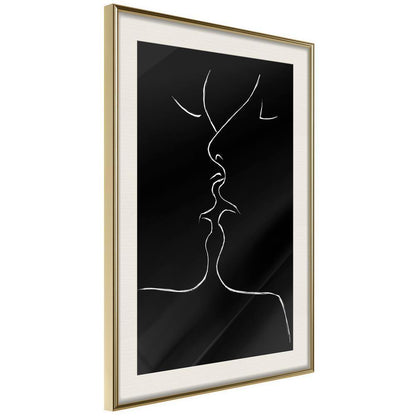 Black and White Framed Poster - So Close-artwork for wall with acrylic glass protection