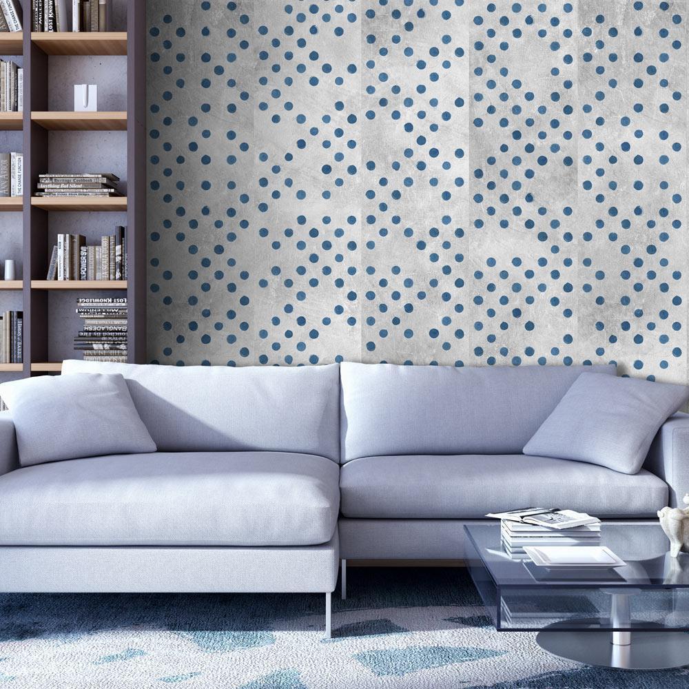 Classic Wallpaper made with non woven fabric - Wallpaper - Dots on Concrete - ArtfulPrivacy
