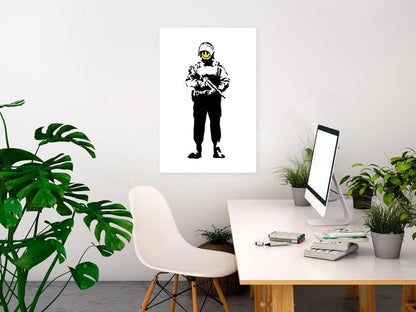 Canvas Print - Smiling Policeman (1 Part) Vertical-ArtfulPrivacy-Wall Art Collection