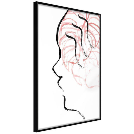 Abstract Poster Frame - Agitated Thoughts-artwork for wall with acrylic glass protection