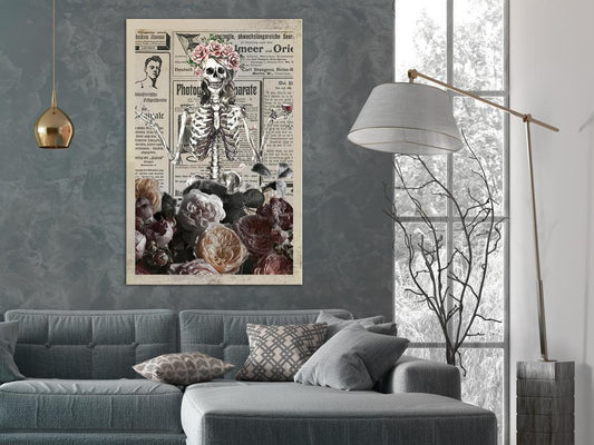 Canvas Print - Death and Wine (1 Part) Vertical-ArtfulPrivacy-Wall Art Collection