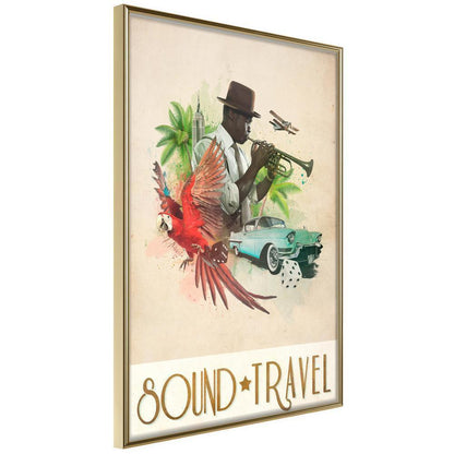 Typography Framed Art Print - Exotic Travel-artwork for wall with acrylic glass protection