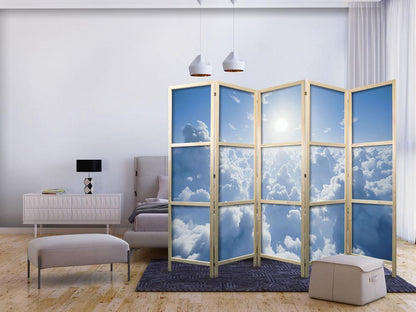 Japanese Room Divider - Heavenly Calm: Warm Rays of the Sun