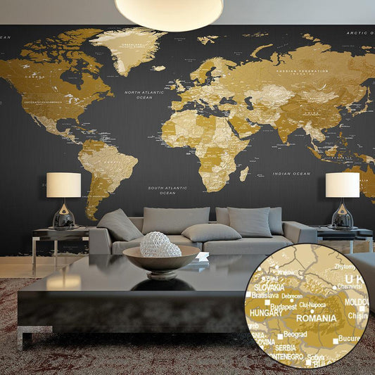 Wall Mural - World Map: Modern Geography II-Wall Murals-ArtfulPrivacy