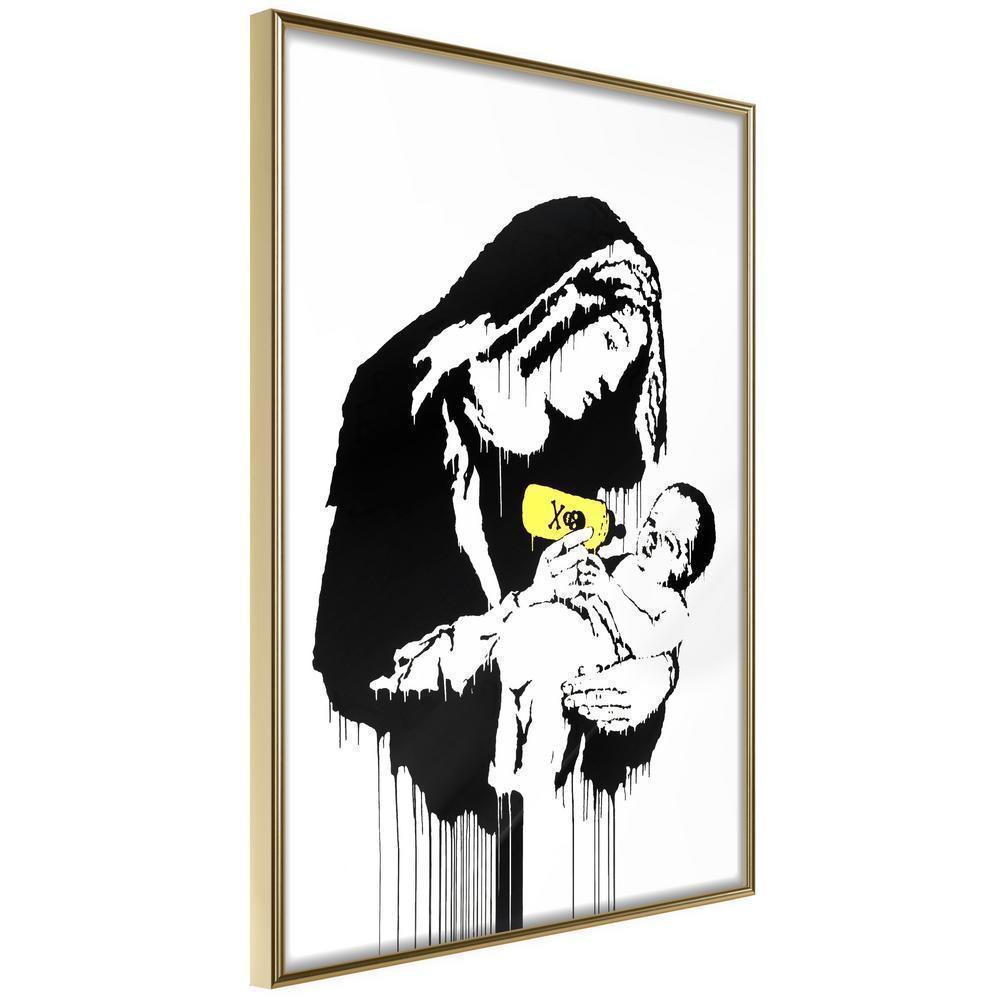 Urban Art Frame - Banksy: Toxic Mary-artwork for wall with acrylic glass protection