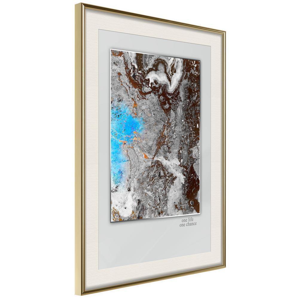 Abstract Poster Frame - One Life-artwork for wall with acrylic glass protection