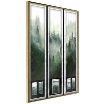 Framed Art - Eternal Forest – Triptych-artwork for wall with acrylic glass protection