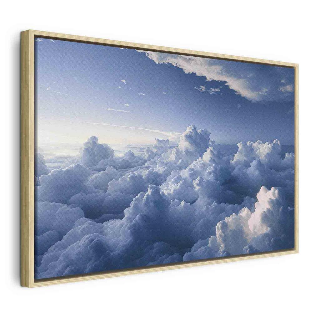 Canvas Print - Aerial Landscapes: Rays Lighting Up Fluffy Cloud Formations